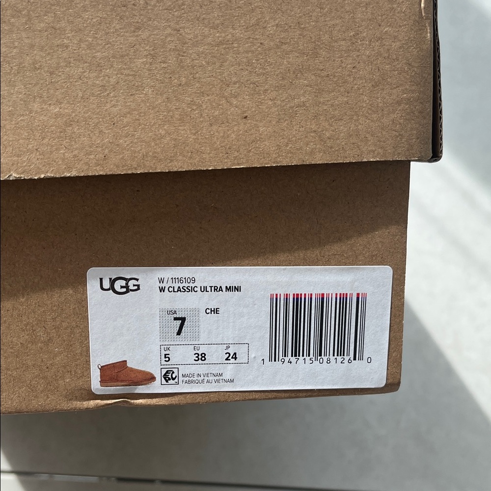 UGG platform Chestnut Brown Shearling-Lined Slip-… - image 9